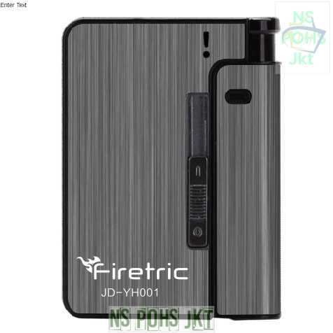 Firetric Kotak Rokok Metal Case with Lighter Korek Api Slot