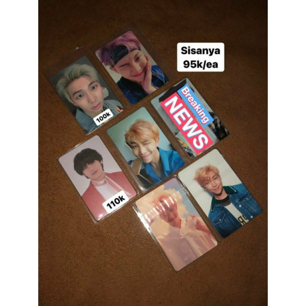 Official BTS Photocard Album Her RM Namjoon Taehyung Card Ticket YNWA MOTS ON:E