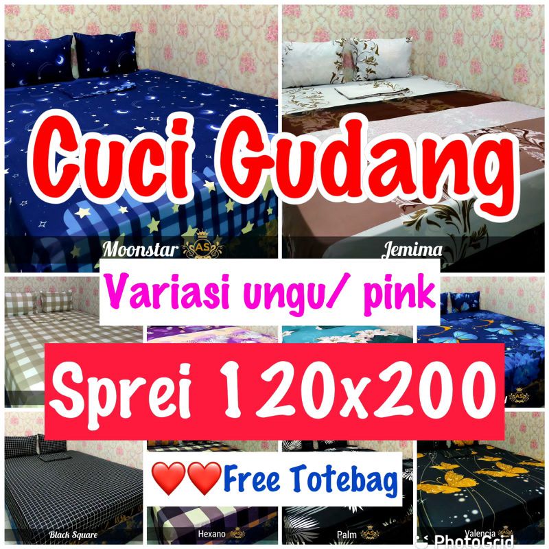 Sprei 120 homemade murah!! 1kg muat 2