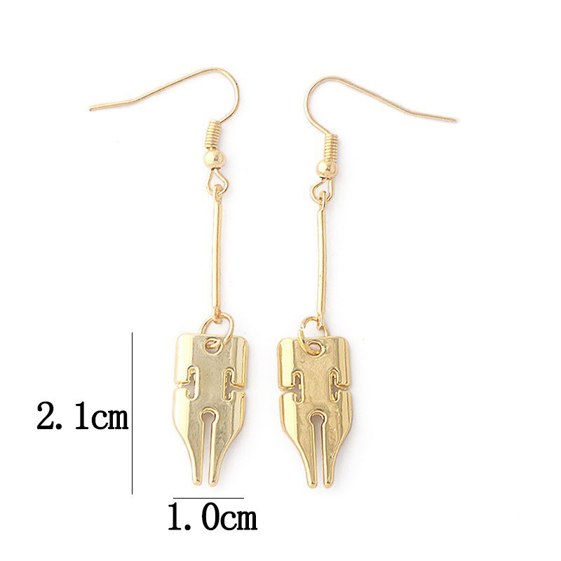 1Pair Anime JoJos Bizarre Adventure Cosplay Rohan Kishibe Metal Earrings Ear Stud Jewelry Fans Collection Otaku Gift Props|Drop Earrings