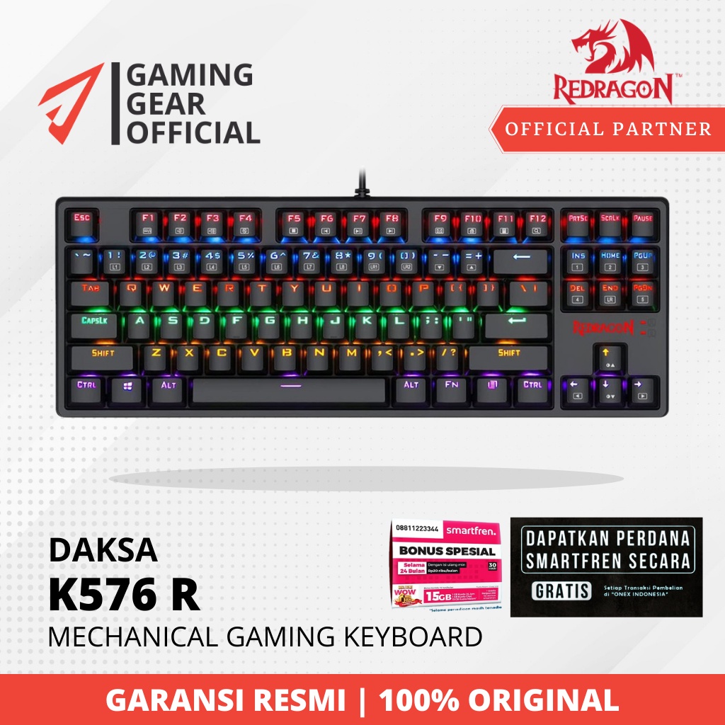 [100% ORI] Redragon DAKSA - K576R Mechanical Gaming Keyboard