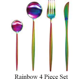 ROXY Cutlery Set Perlengkapan Makan Sendok Garpu Pisau Portuguese C22 - Emas