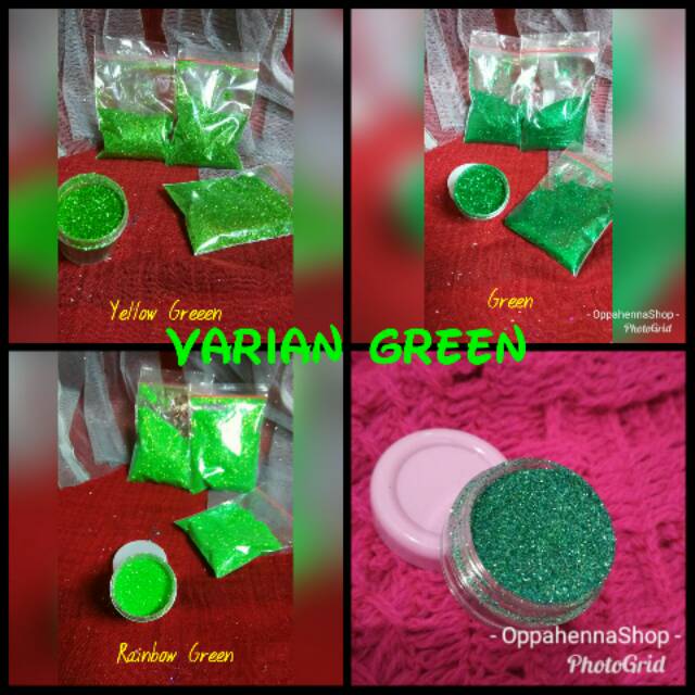 

Glitter bubuk varian hijau