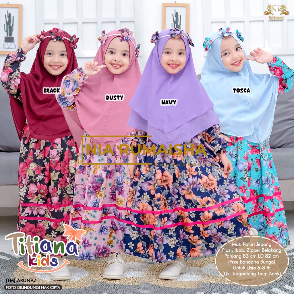 Gamis Set Titiana Syari Ori Nia Rumaisha
