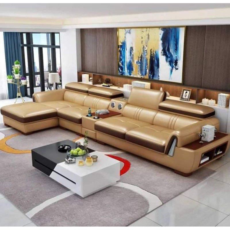 Sofa Kulit Sintetis Sofa Tamu Mewsh Elegant Sofa Kulit Kualitas Terbaik Sofa Minimalis