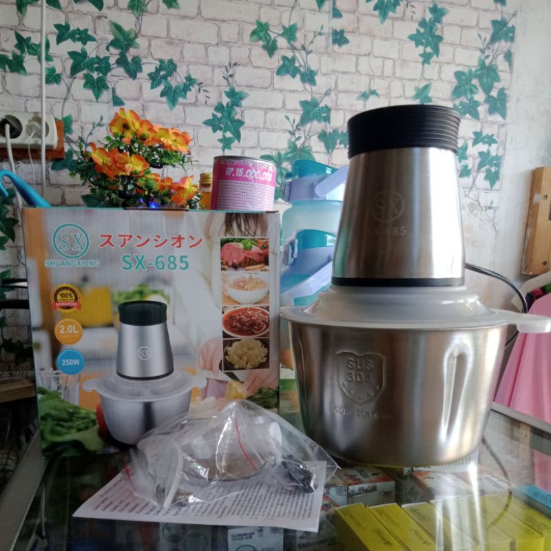 Blander daging stainless Penggiling daging dan bumbu