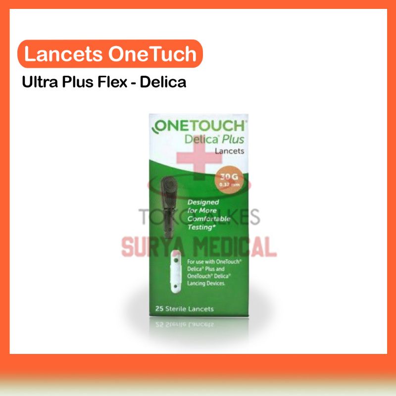 Jual Delica Lancet One Touch Ultra Plus Flex Blood Lancet