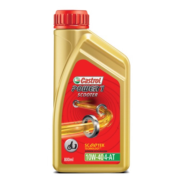 OLI MOTOR MATIC CASTROL POWER 1 ONE 0,8L GARANSI ORIGINAL