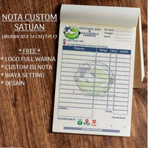 

NOTA OLSHOP MURAH CUSTOM 1/4 FOLIO