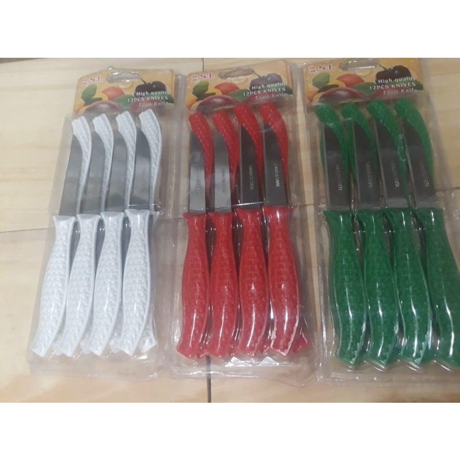 Calypso Pisau Buah 12 Pcs Kecil Warna 1 Set Fruit Kitchen Knife Y197