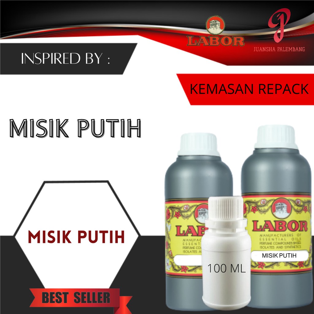 BIBIT PARFUM MURNI | MISIK PUTIH | LABOR | REPACK | 100ML