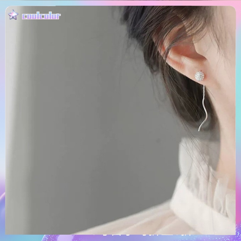 【Ready stock】Anting korea wanita panjang Anting Daisy Dandelion Baru Anting Pejantan Panjang Rumbai Fashion simple murah 2021 terbaru COD