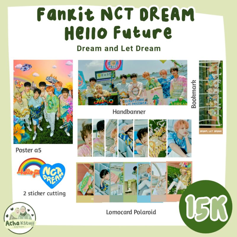 FANKIT HEMAT NCT DREAM HELLO FUTURE PEACE LOVE DREAM MURAH fankit kpop nct murah