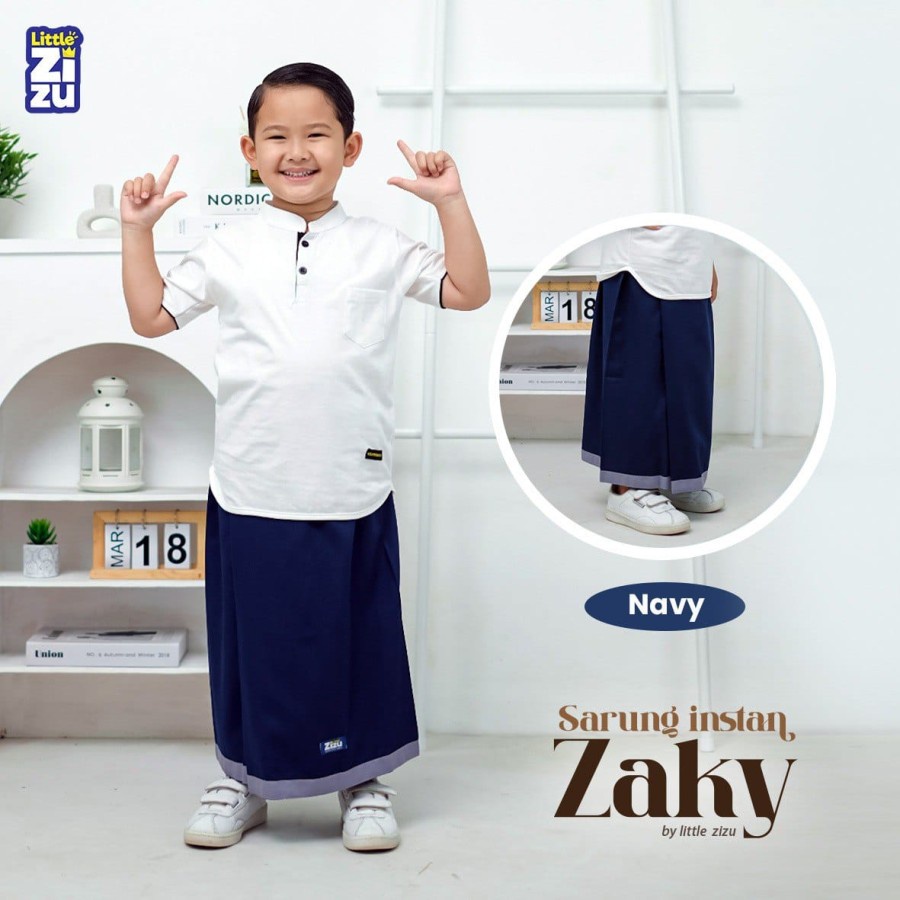 Sarung Anak Instan Zaky kualitas premium Original Little Zizu Bukan Sarung Celana