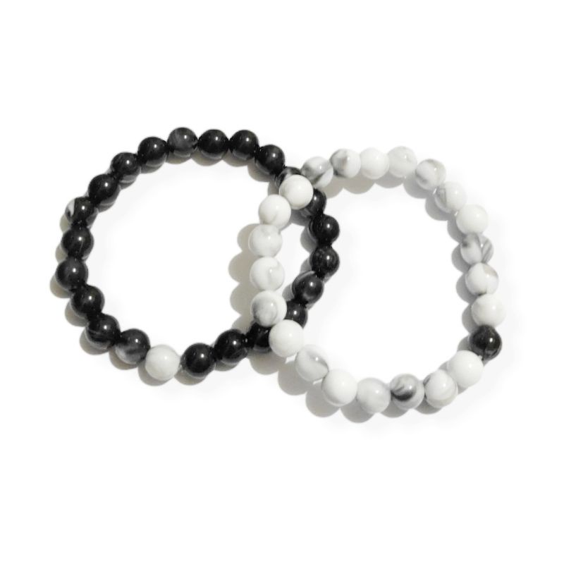 Gelang Pasangan Marble Knot Beads Bracelet Couple Marmer