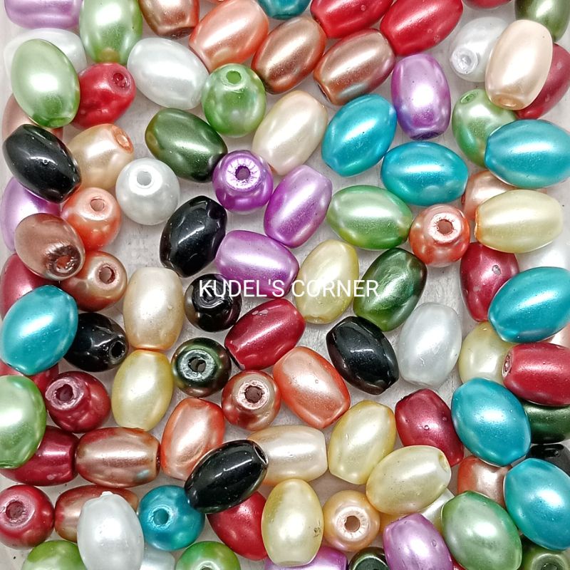 20pcs mutiara sintetis berat lonjong