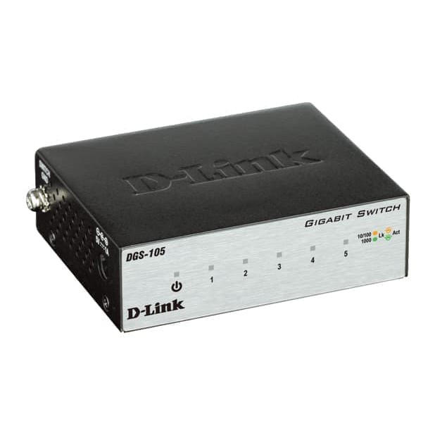 D-LINK DGS-105 5-Port Gigabit Desktop Switch In Metal Casing