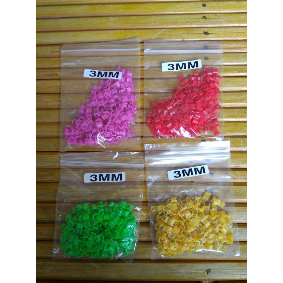 promo heboh Gelang kaki Burung Kenari Pleci Ciblek 3mm / foot ring bird by ingki_shop