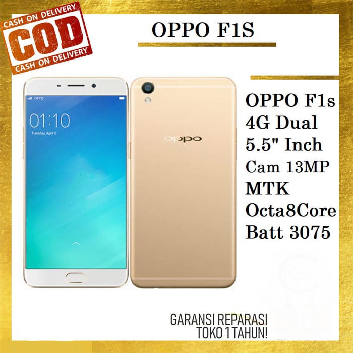 Oppo F1S  GB RAM 4GB HP Oppo F 1 S Rom 4/64 Gold