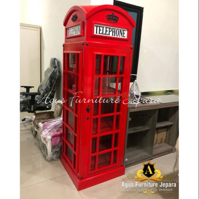 LEMARI HIAS TELEPHONE (lemari pajangan lemari rak buku)