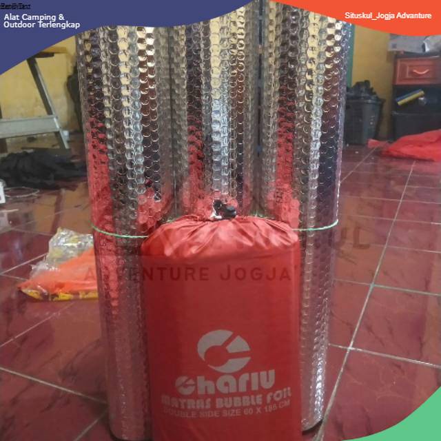 bisa /COD matras buble foil original chariu Matras Camping Alumunium Foil Matras Hiking Camping Outd