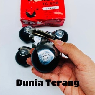 1 BIJI - Roda Karet SKK TG - Roda SKK-TG50B Bulat Skrup - Roda Kursi 50mm 2in - Roda Casters SKK Turbo Merah