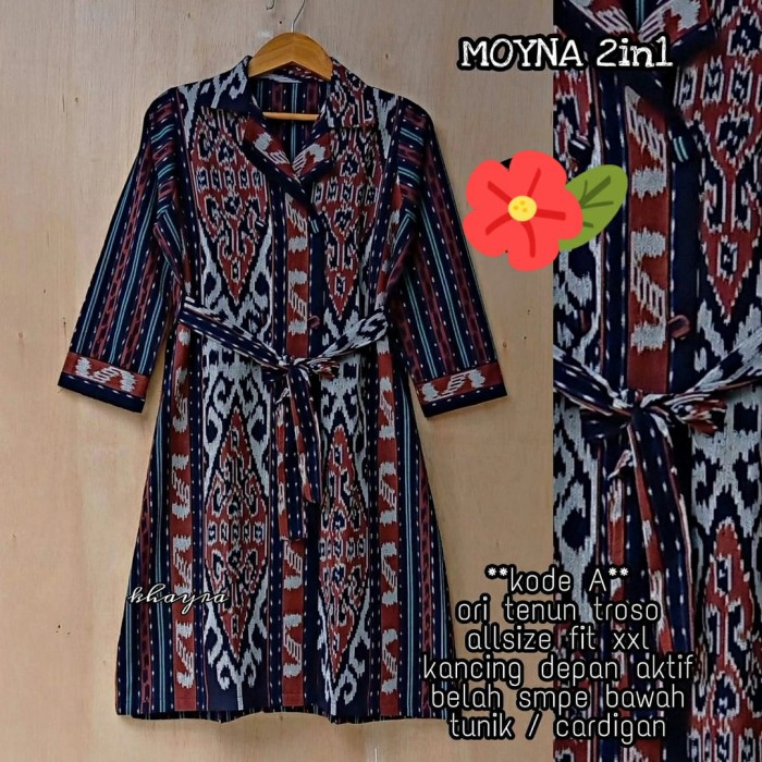 Dress Tenun Moyna Tunik D192 - Tanpa Trikot, all size