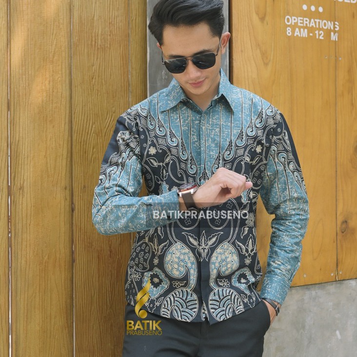 Jual PRISAI IJO Batik Pria Original Terbaru Prabuseno Slimfit Lengan ...