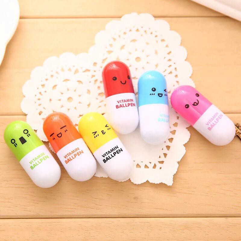 Ballpen / Pulpen / Pena Vitamin Tablet / Pulpen Kapsul Obat Unik Lucu-4