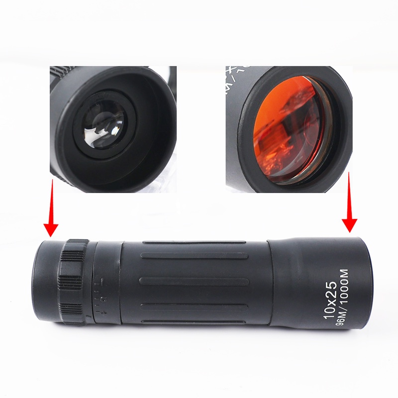 Teleskop Mini Portable Zoom 10x25 Untuk Camping / Konser