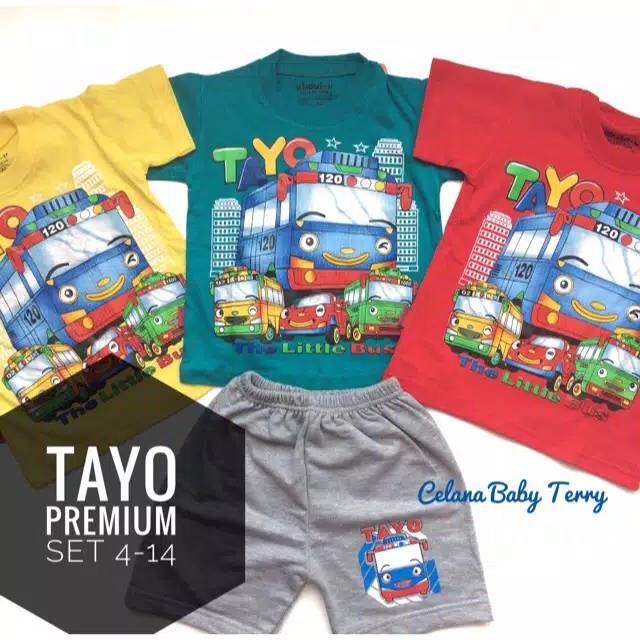 Baju Anak Setelan Kaos Tayo