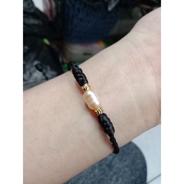 gelang tangan mutiara//gelang tangan lapis emas//gelang tangan tali serut