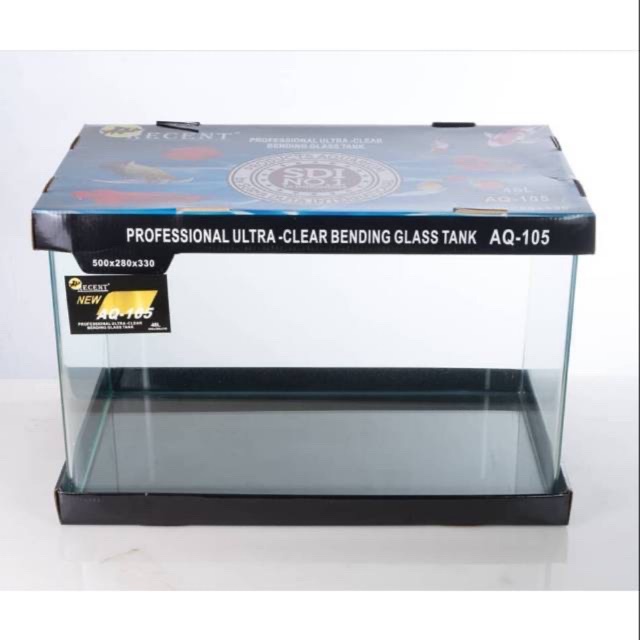 RECENT AQ 105 AQUARIUM KACA BENDING 50CM