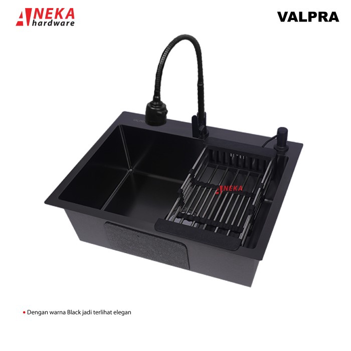 Wastafel - Kitchen Sink Black 6045 Valpra / Bak Cuci Piring Hitam