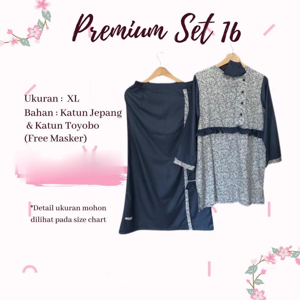 EZ PONDOK SANTRWATI MUSLIM - PREMIUM SET 16 - SETELAN ROK BAJU HARIAN SANTRI GONTOR PUTRI