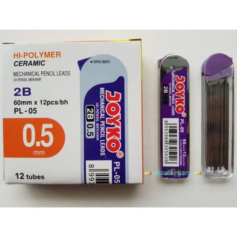 

ISI PENSIL MEKANIK 2B JOYKO 0.5-60MMx12PCS(1TUBE)