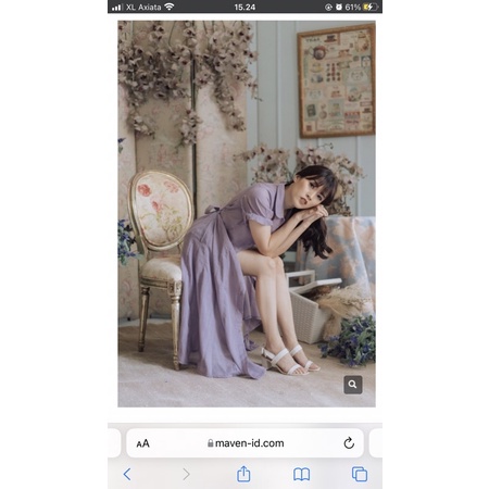 maven like new theodore dress in lavender