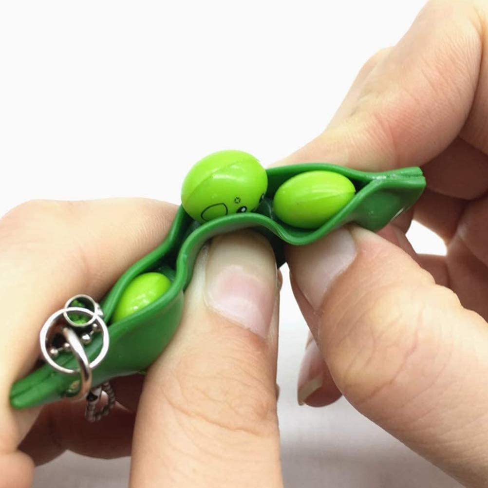 Gantungan Kunci Bentuk Kacang Kedelai Edamame fidget toys mainan antistress lucu