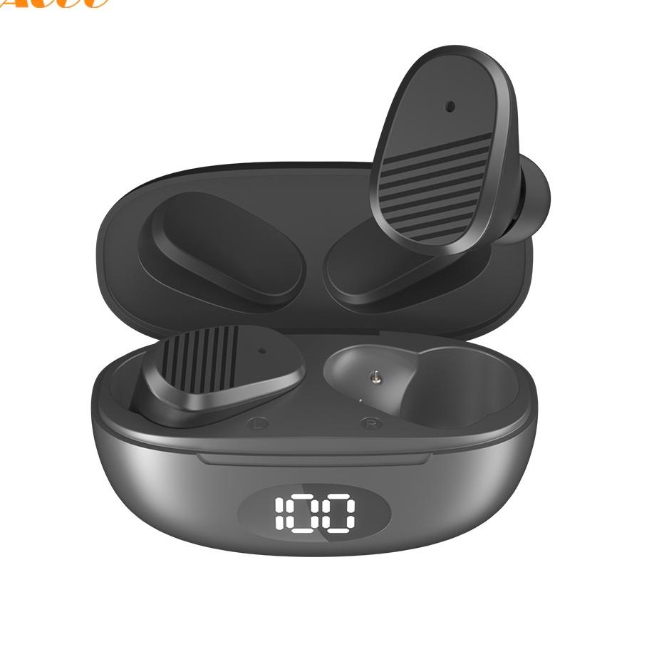 Super Deals TACOO Mini T2 TWS Bluetooth Earphone Digital Display Headphones Earphone Gaming  HIFI Stereo Sound Earbuds Black