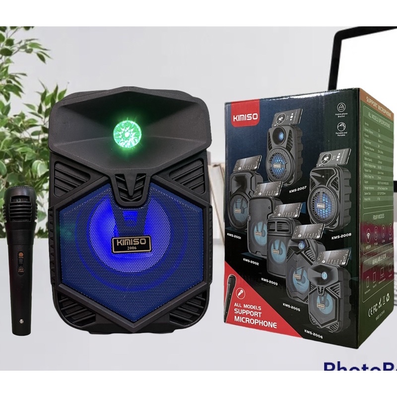 speaker bluetooth kimiso kualitas original speaker portabel plus mic karaoke