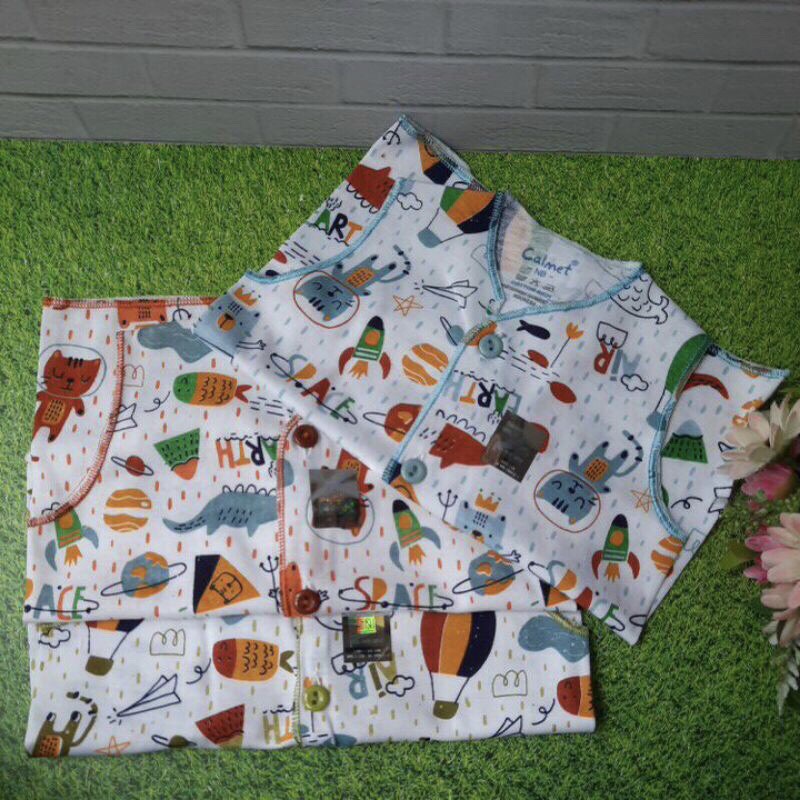 Pakaian Baju Bayi NewBorn Calmet/ Kaos Atasan Panjang,Penden,Buntung / Celana Kodok,Pendek,Panjang