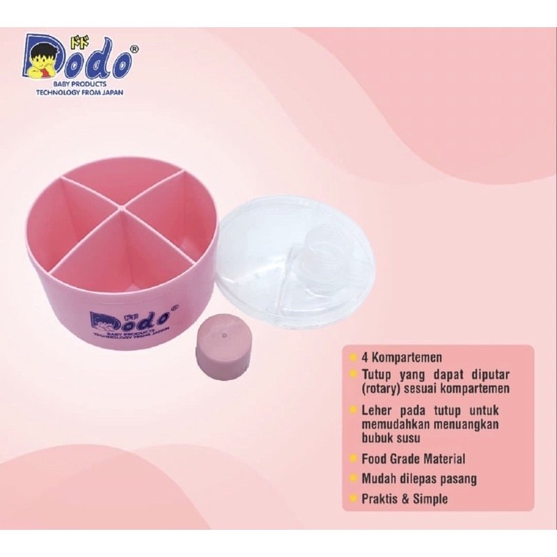 Dodo  Tempat Susu 4Step / Rotary Milk Container DAC028 - Wadah susu bubuk