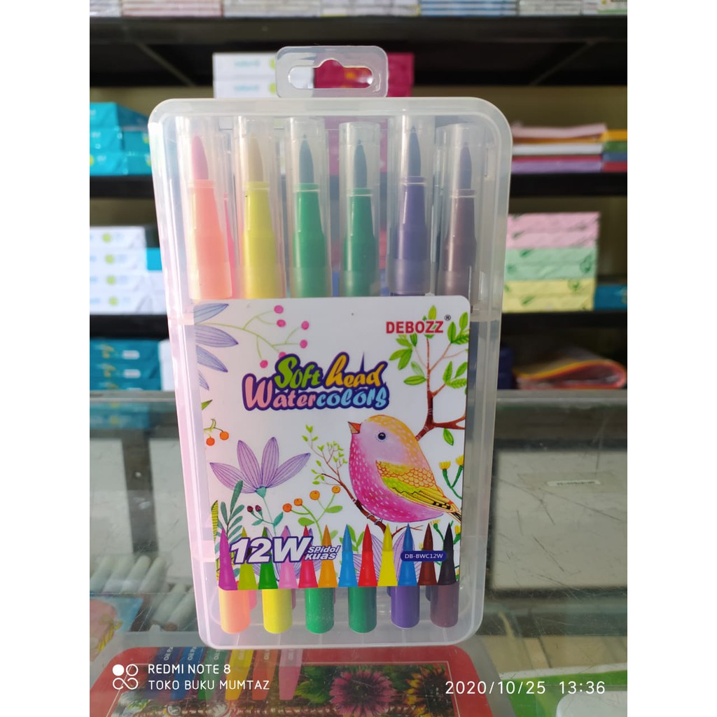 

Spidol Kuas 12 Warna Debozz / Soft Head Watercolors