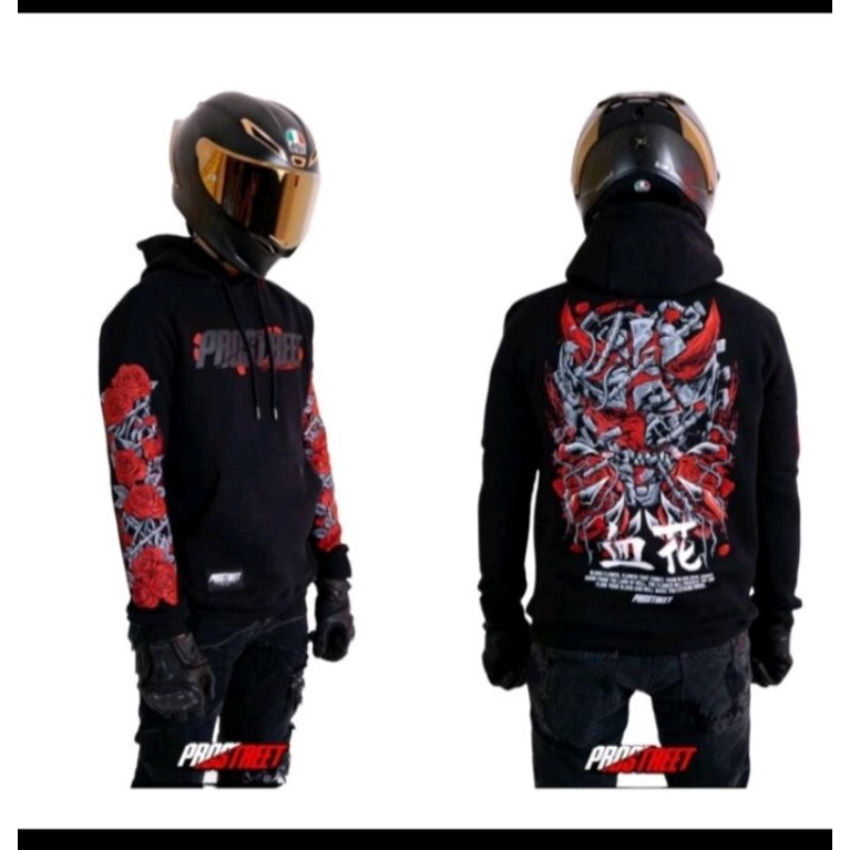 HOODIE | PROSTREET | BLOOD FLOWER V2 | BLACK | SIZE M | NEW