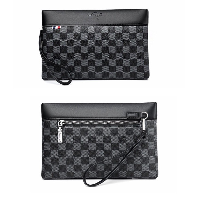 Business Clutch Big Model Damier Black / Tas tangan Handbag Pria BC02 1077