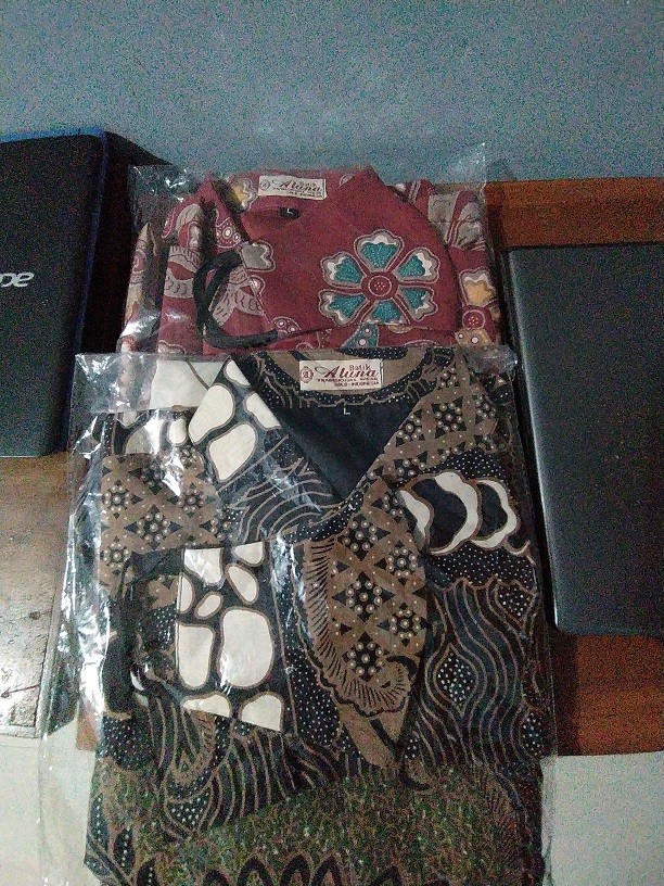 Kemeja Batik Pria Premium Lengan Panjang Slim Fit Aluna Baju Batik Cowok Batik Solo Modern Bap005