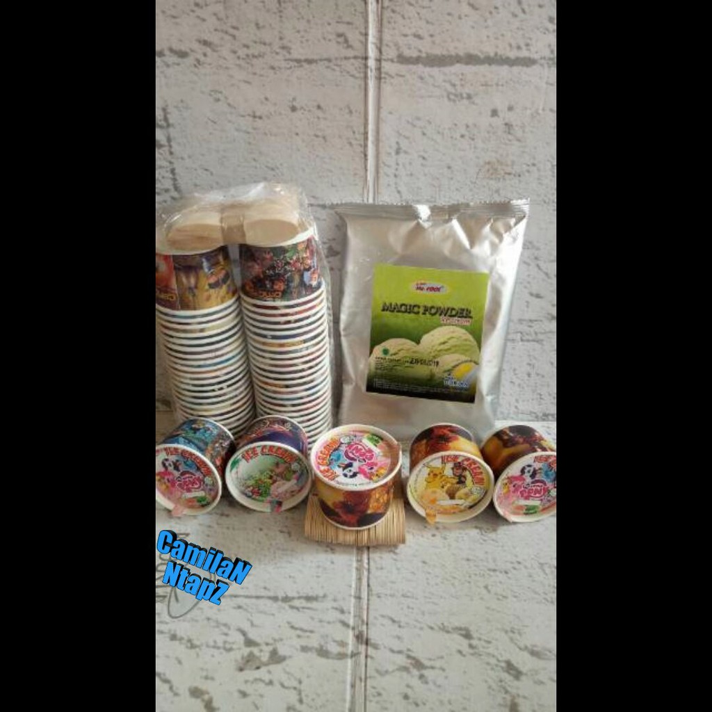 

Paket Bahan Es Krim Mr.CooL 250gr + PAPERCUP 50ml 50pcs.