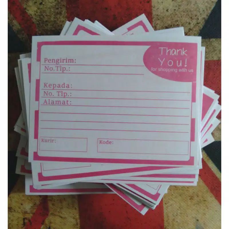 

Label pengiriman olshop isi 100 lembar