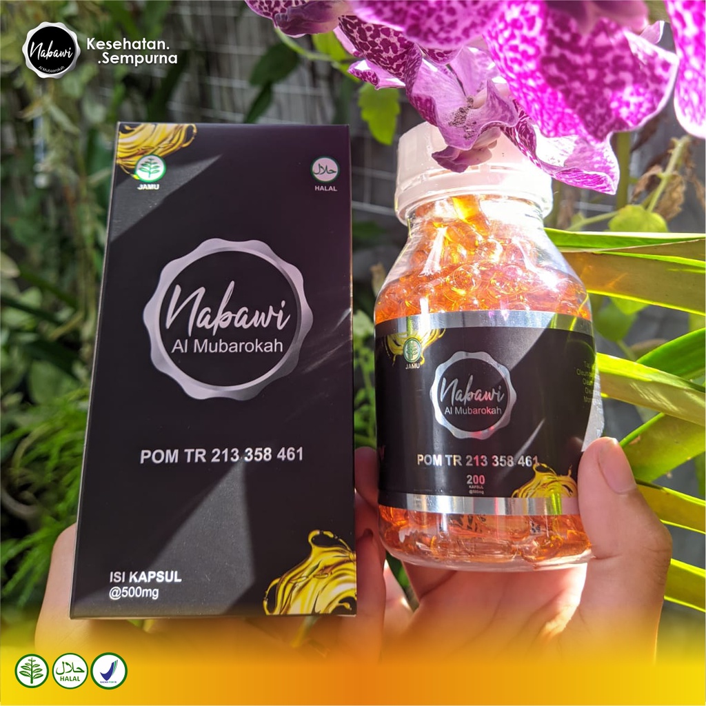 [200 KAPSUL] HABBATUSSAUDA NABAWI AL MUBAAROKAH | HABBATUSSAUDA OIL | NABAWI OIL | HABBATUSSAUDA NAB