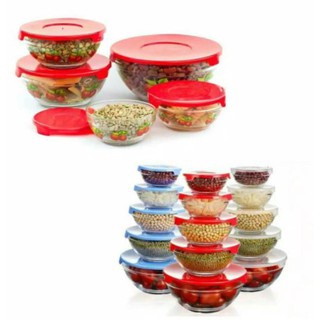 Mangkok Beling Bahan Tebal / Kimglass Imperial Bowl Set 5 in 1